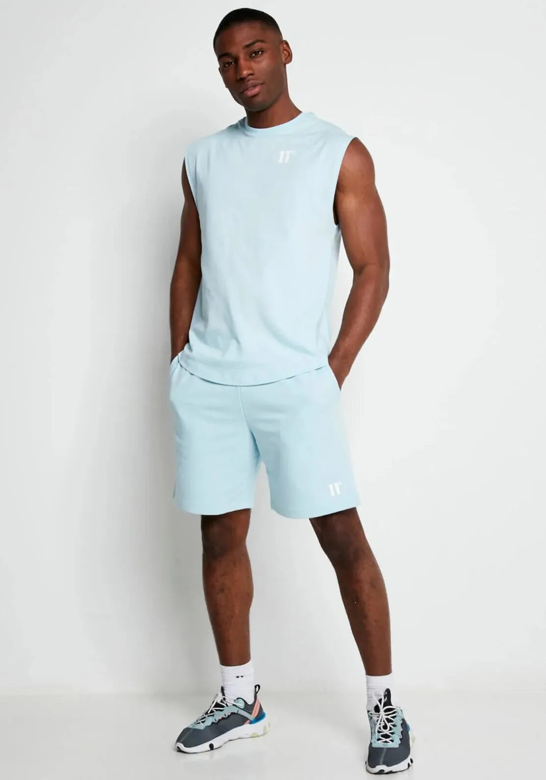 11 Degrees Core Sweat Shorts, Light Blue