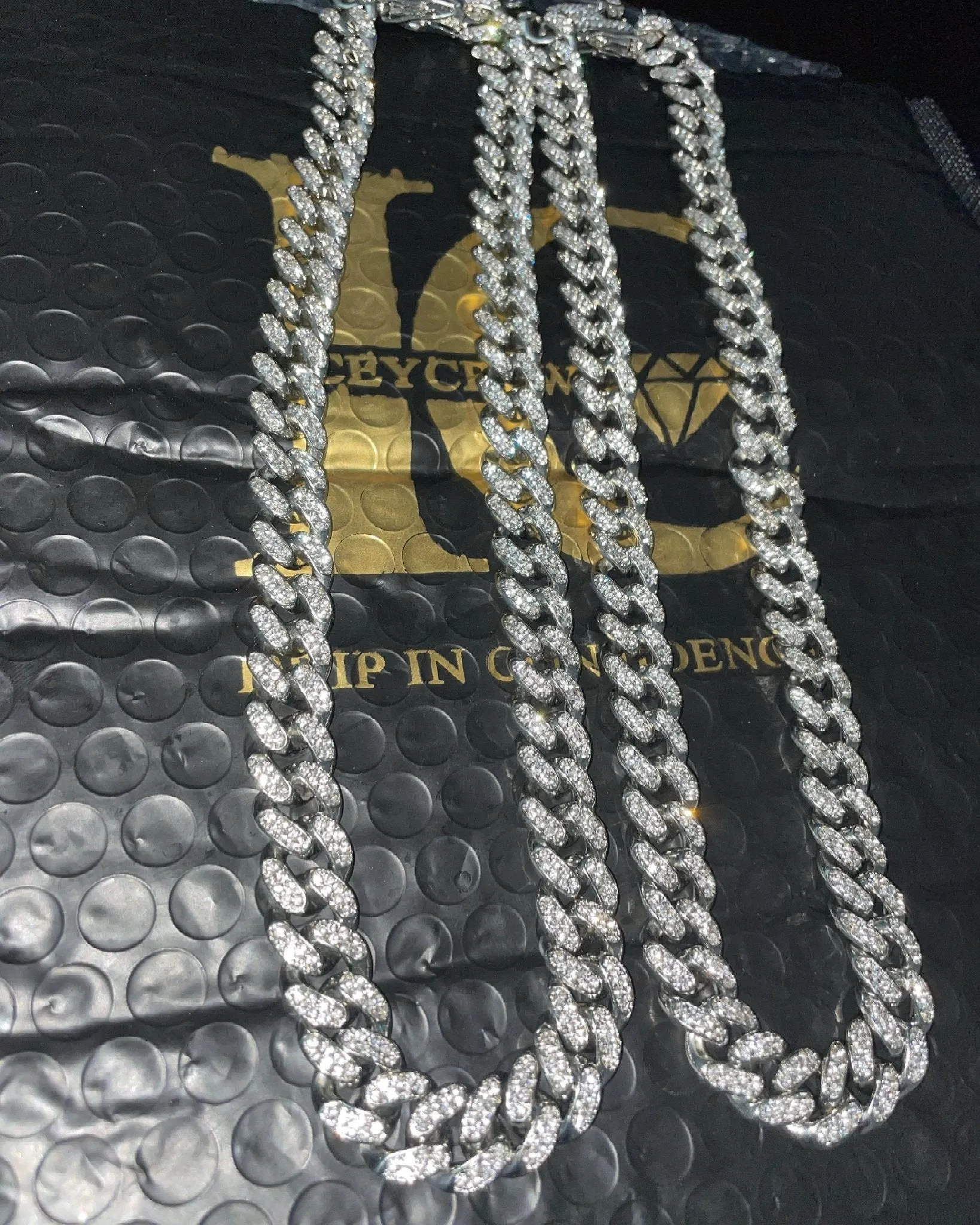 13mm Iced Out 18K Gold Miami Cuban Link