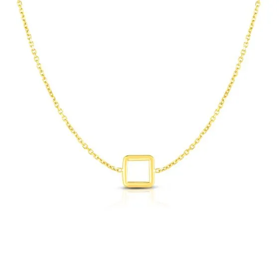 14k Square Necklace