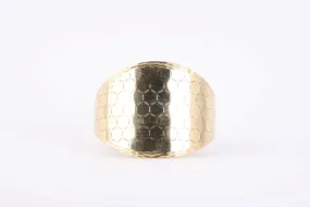 14k Yellow Gold Hexagonal Design Ring Size 6 (2.00g.)