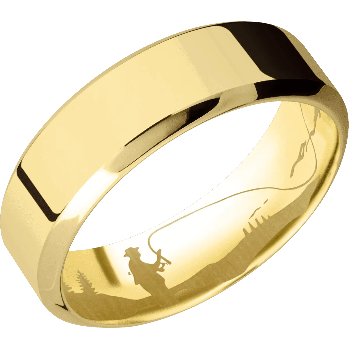 14K Yellow Gold with Polish , Polish Finish