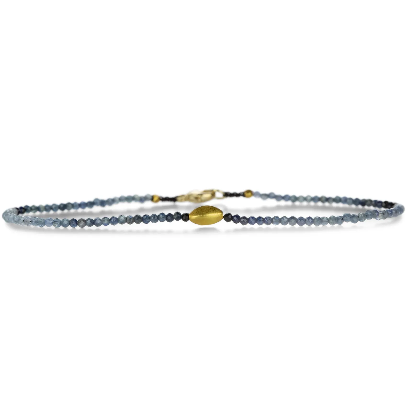 18k Bead and Blue Sapphire Bracelet