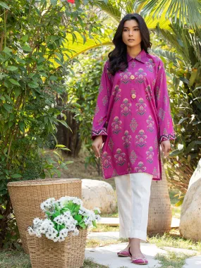 1pc - Stitched Basic Printed Cotton Silk Shirt