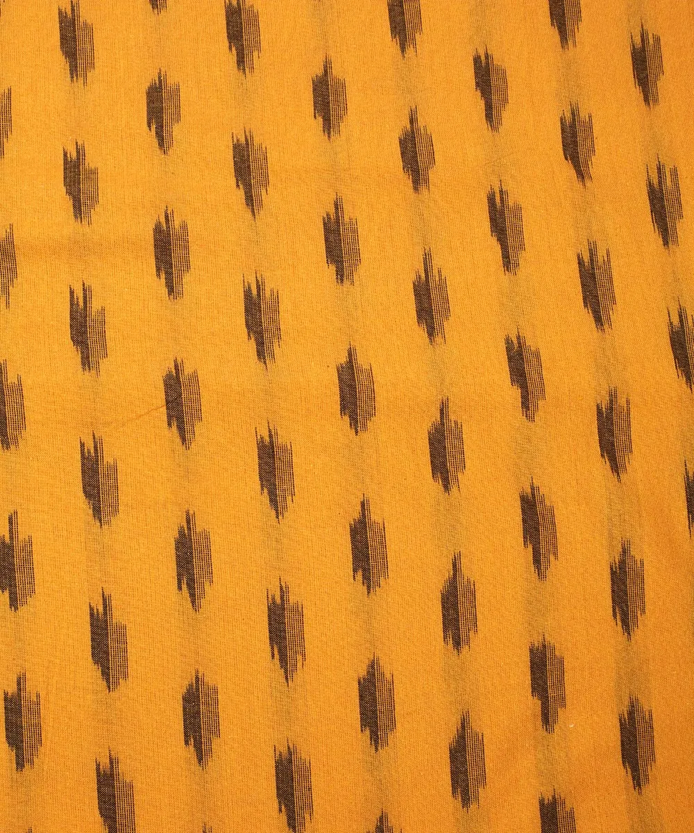 2.5 m Yellow cotton handloom pochampally ikat fabric