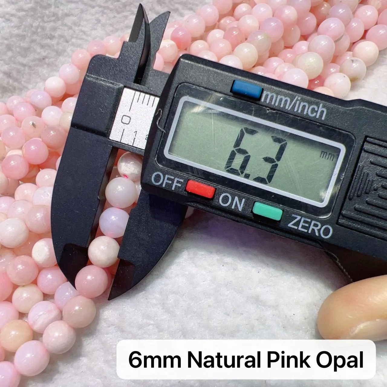 6mm - 8mm Natural Pink Opal Round Bead Strands for DIY Jewelry Project