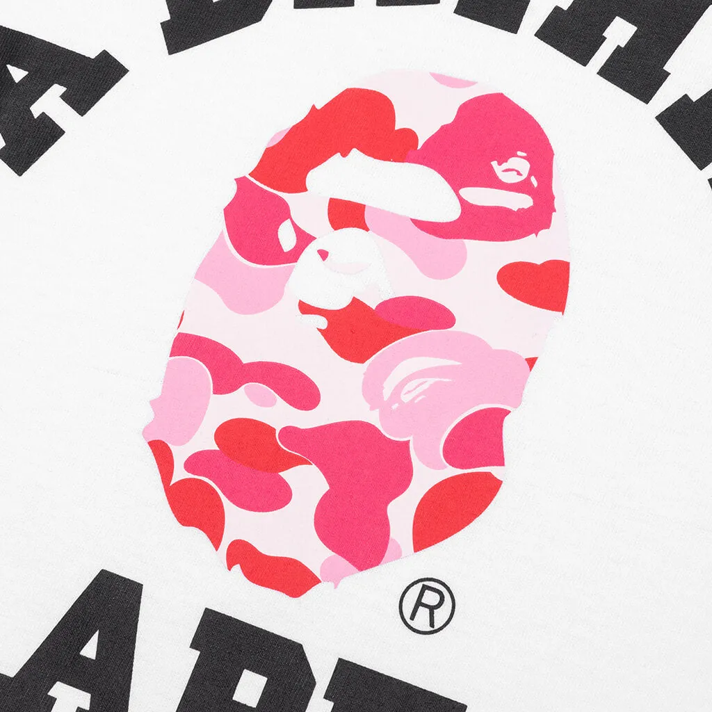 ABC Camo College Tee - White/Pink