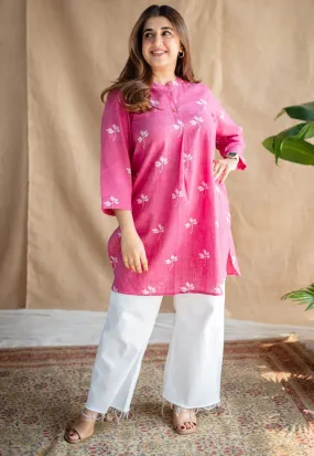 Aiza Dabu Slub Cotton Kurta