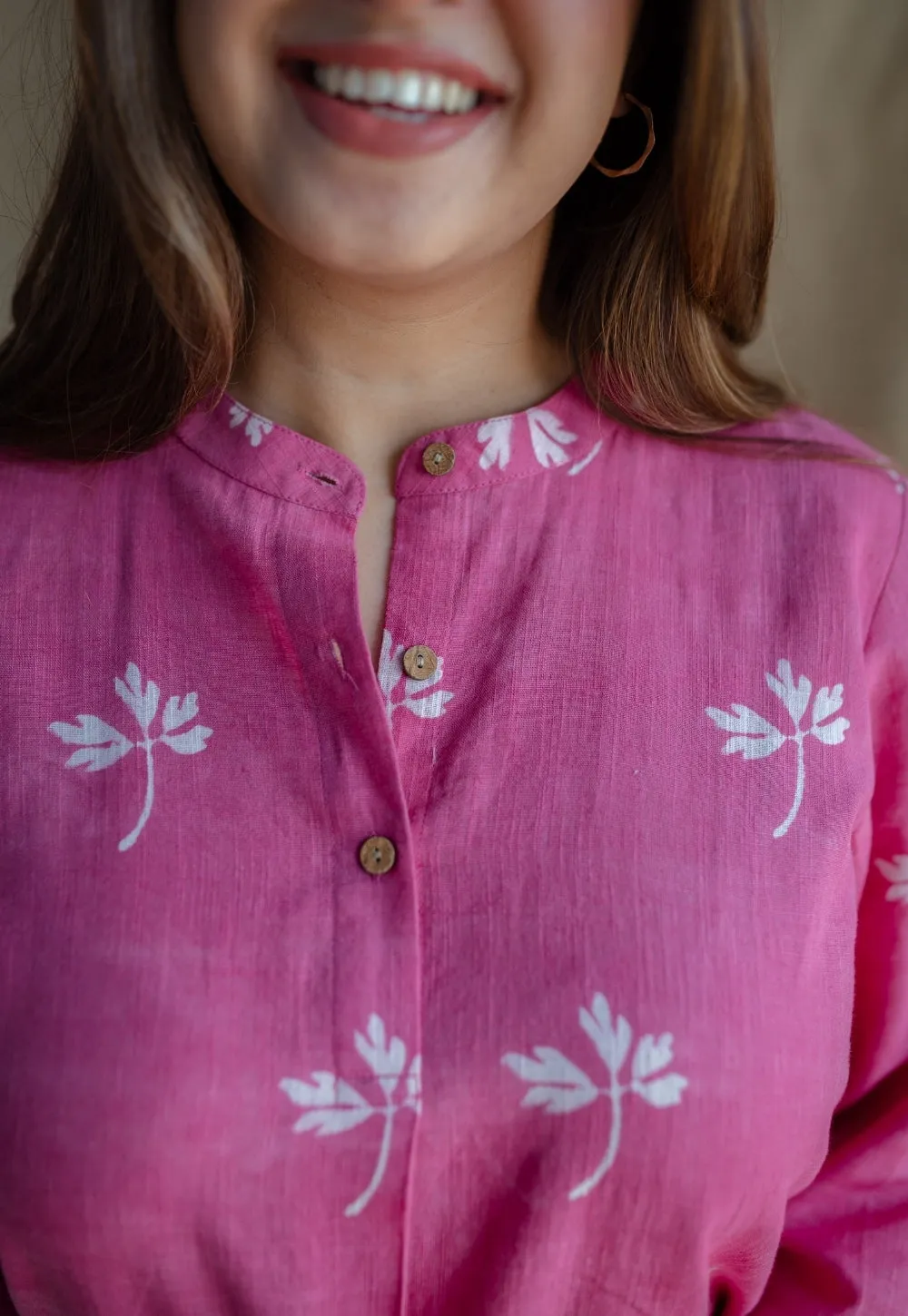 Aiza Dabu Slub Cotton Kurta