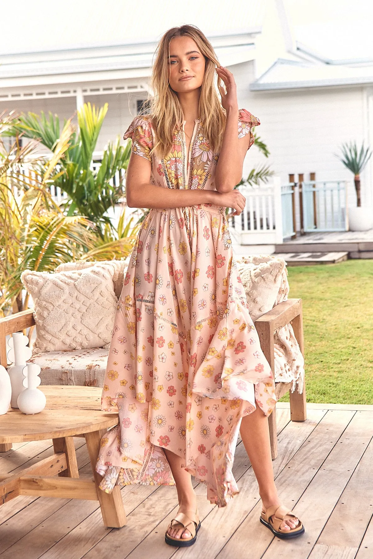 Alba Maxi Dress - Pink Floral