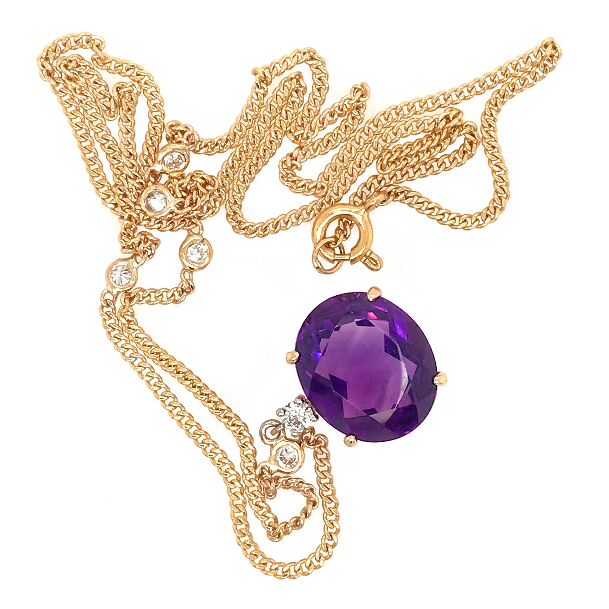 Amethyst Diamond By the Yard Necklace