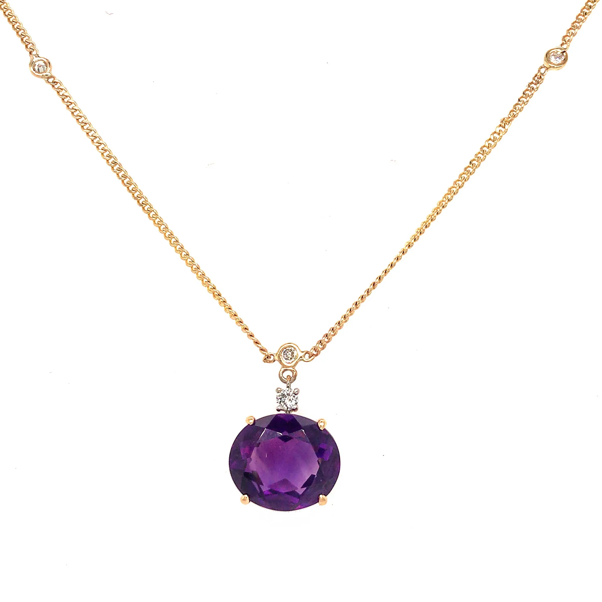 Amethyst Diamond By the Yard Necklace