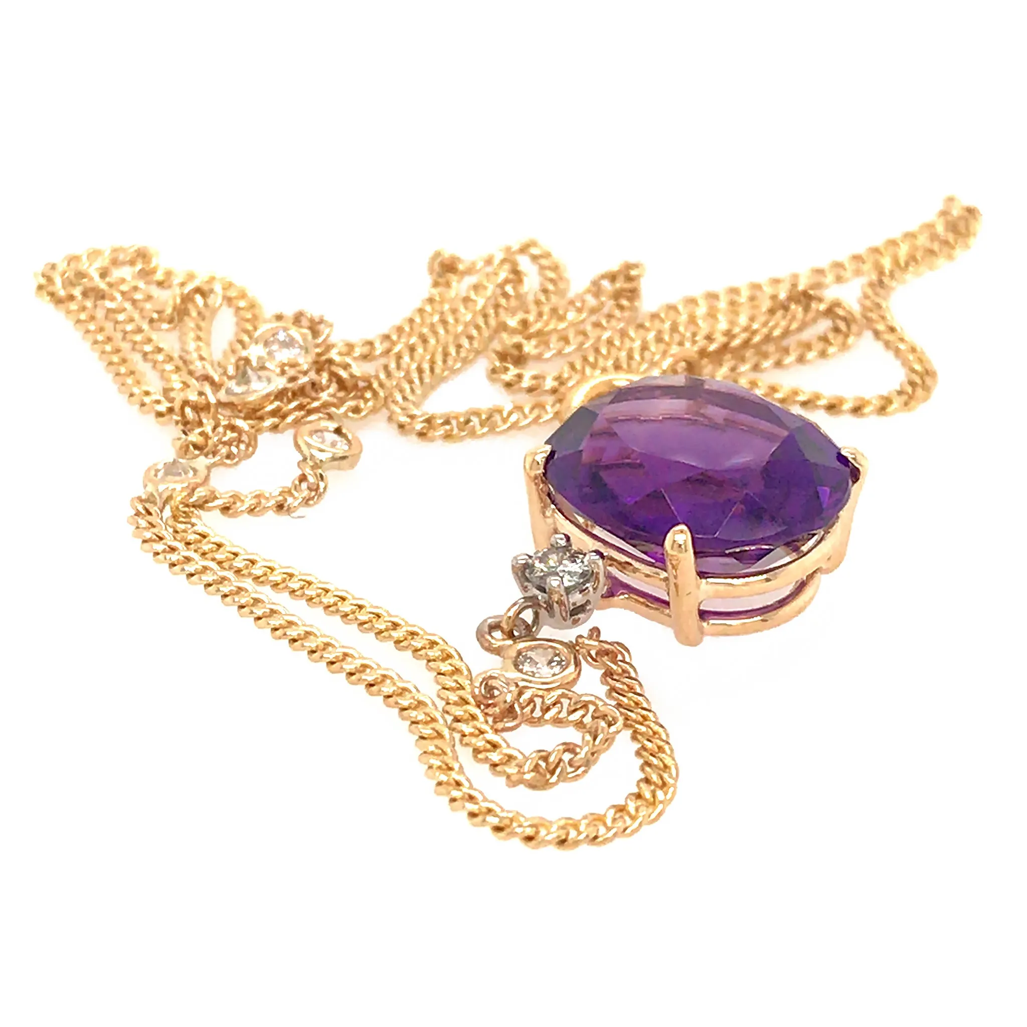 Amethyst Diamond By the Yard Necklace