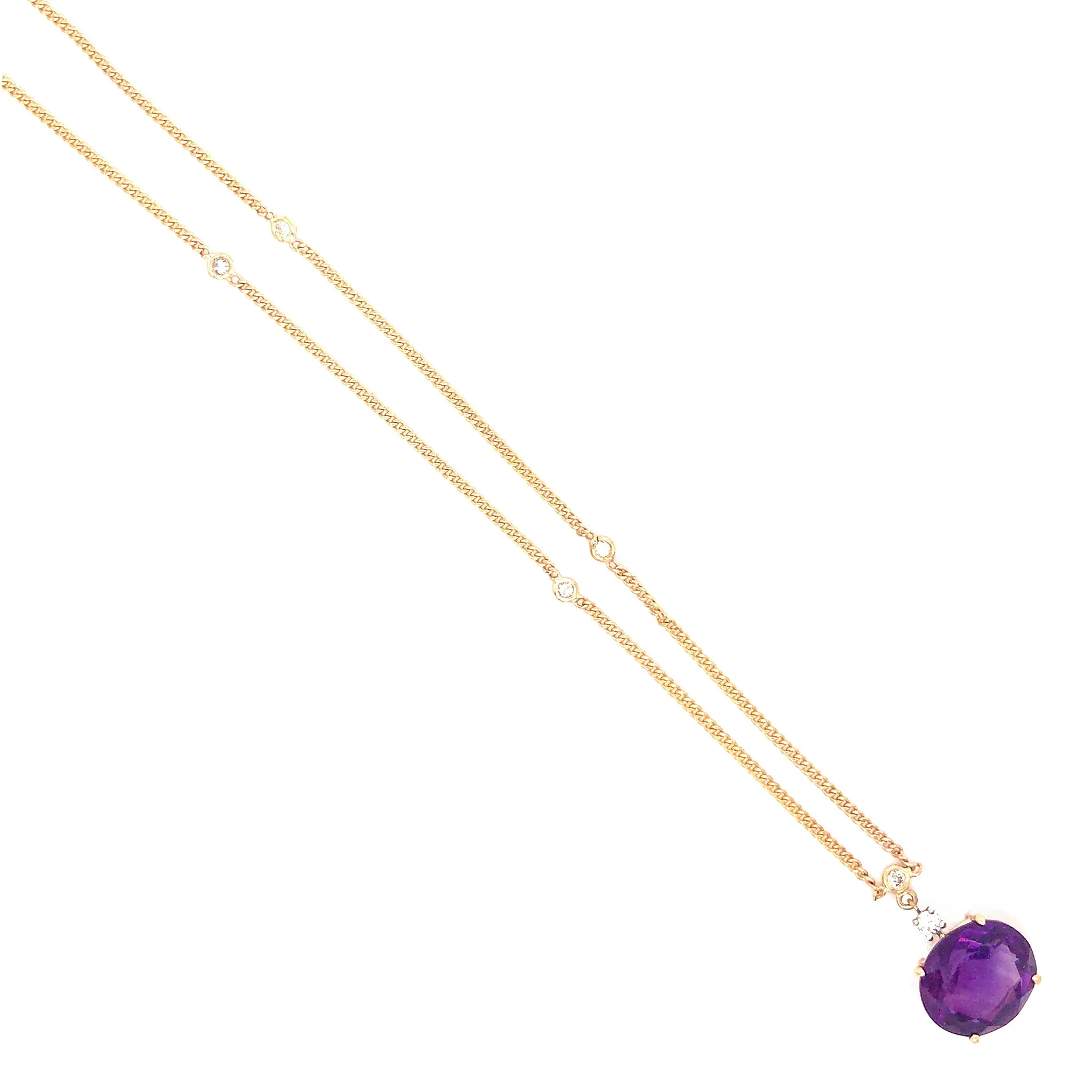 Amethyst Diamond By the Yard Necklace