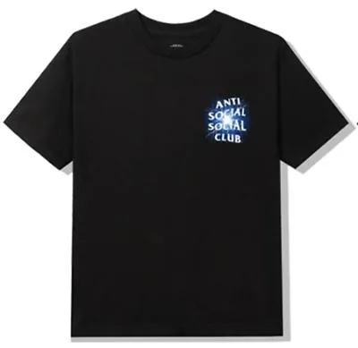 Anti Social Social Club Glow In The Dark Pain T-shirt Black/Blue