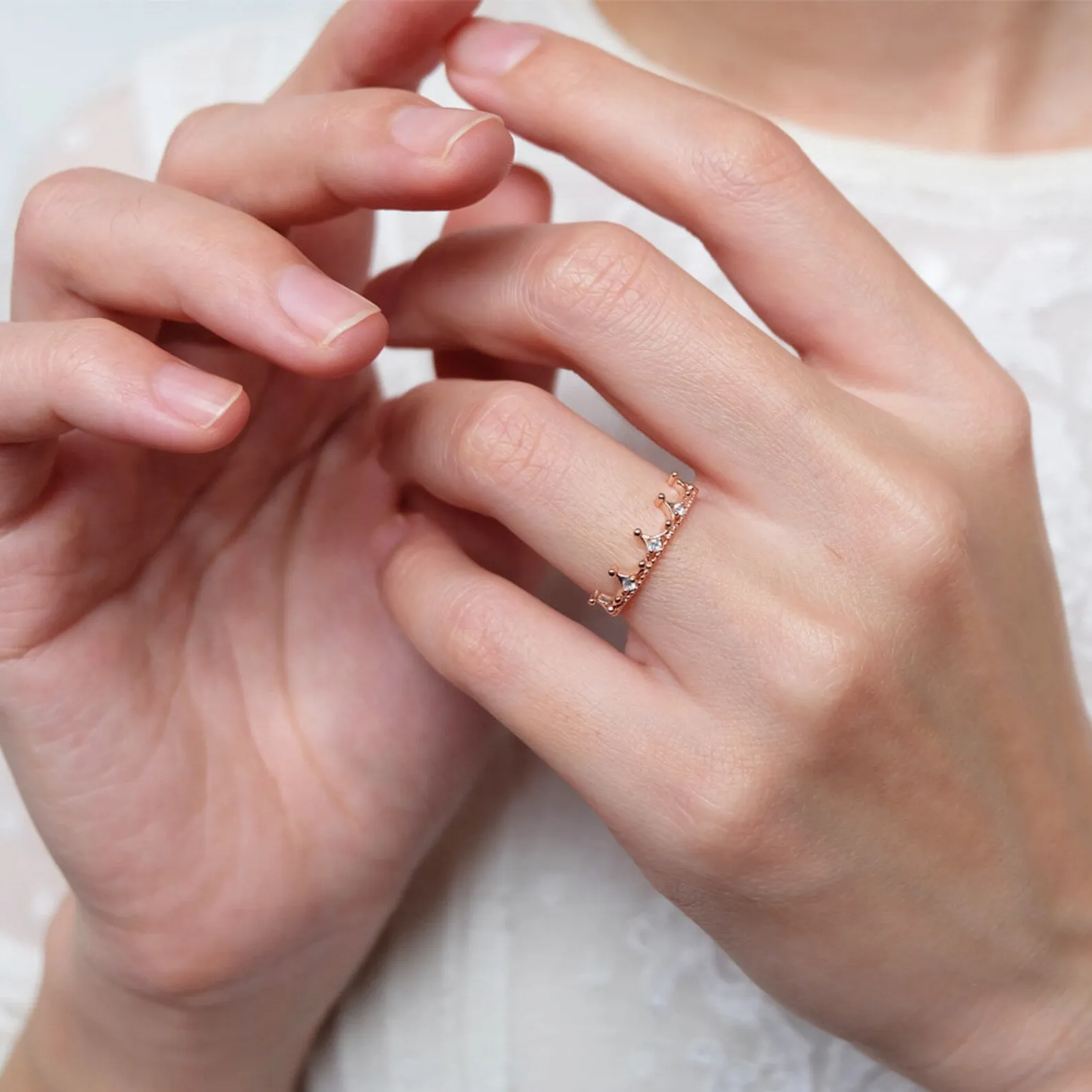 Aquamarine Crown Ring Isolde