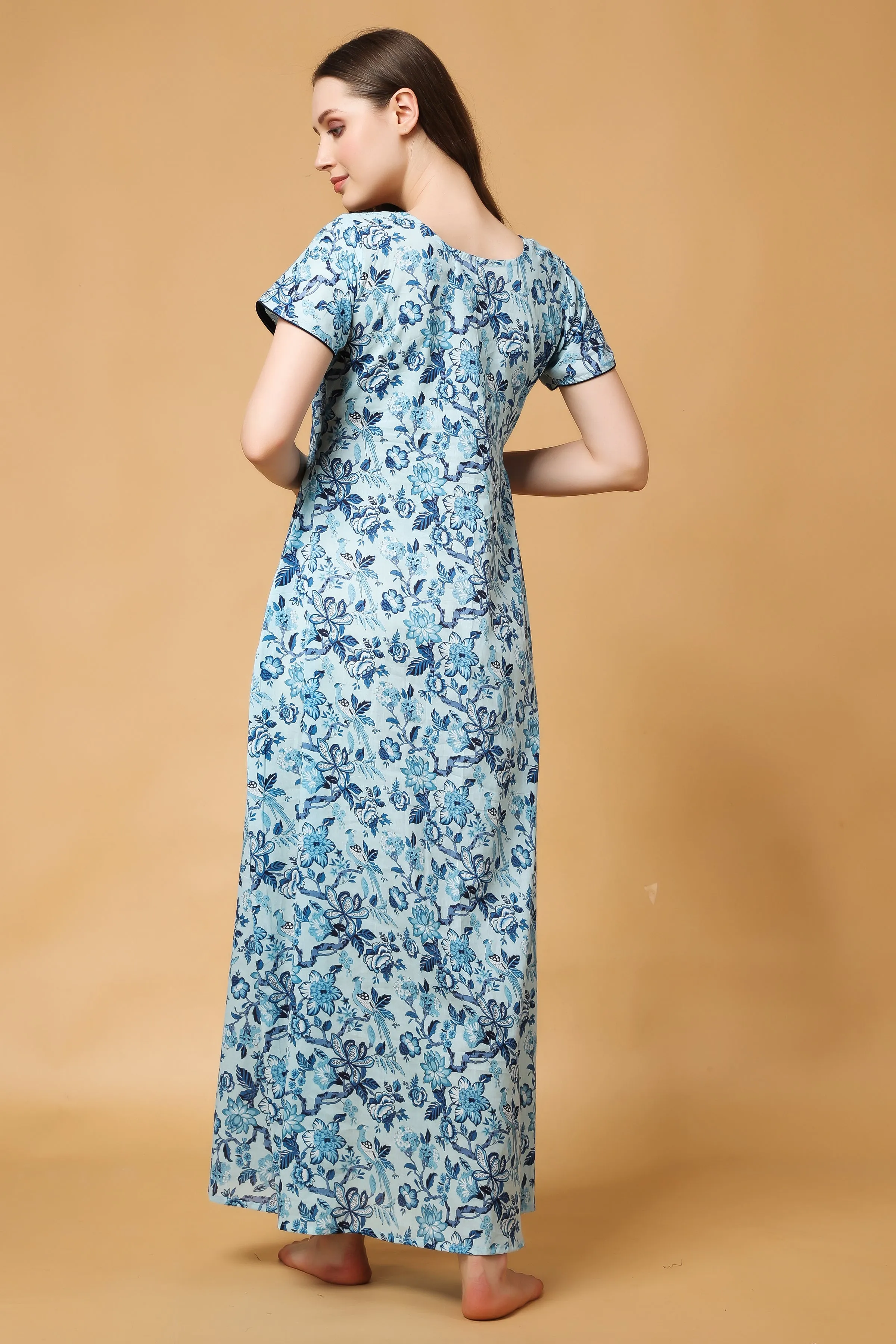 Aster Floral Cotton Night Gown