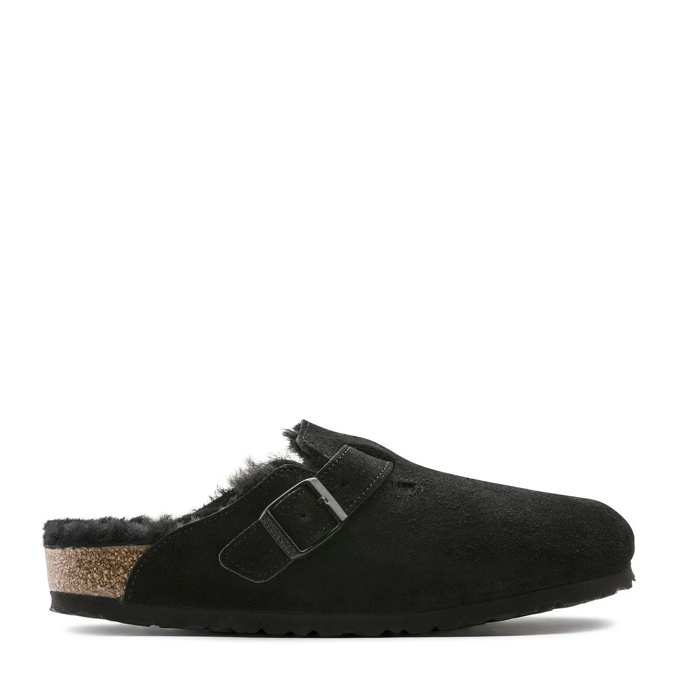 Birkenstock Boston Shearling Reg Sandals Black