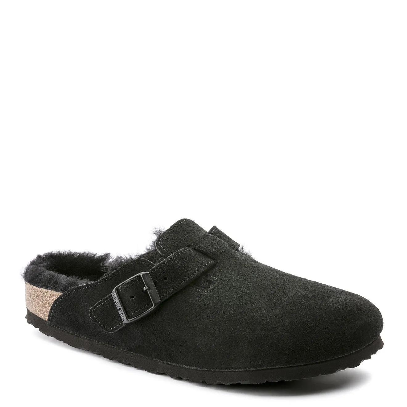 Birkenstock Boston Shearling Reg Sandals Black