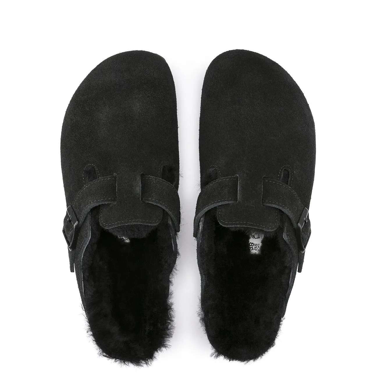 Birkenstock Boston Shearling Reg Sandals Black