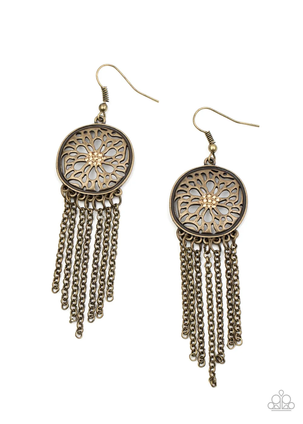 Blissfully Botanical - Brass Earring