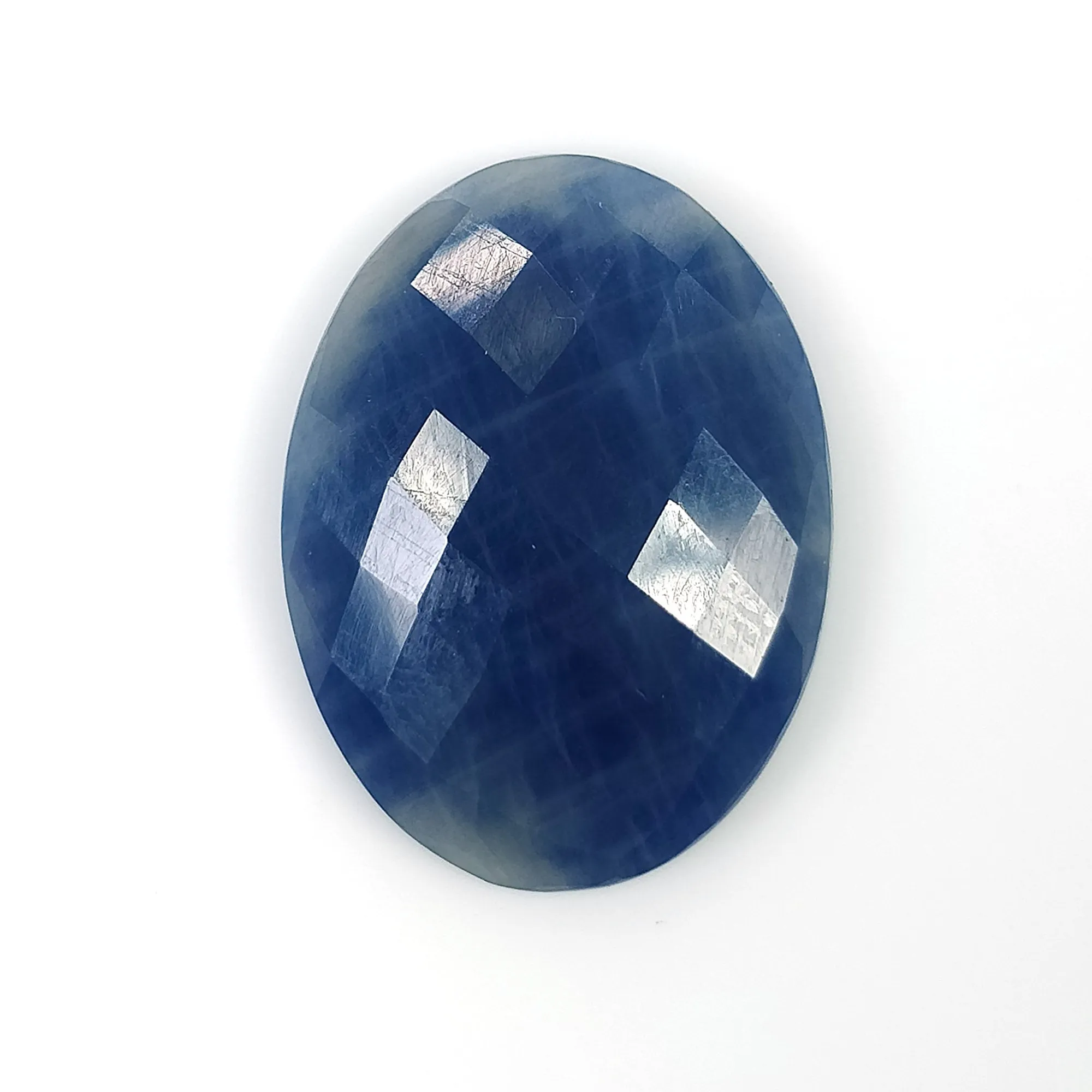 Blue Sapphire Gemstone Rose Cut : 13.35cts Natural Untreated Unheated Sapphire Oval Shape 20*15mm (With Video)