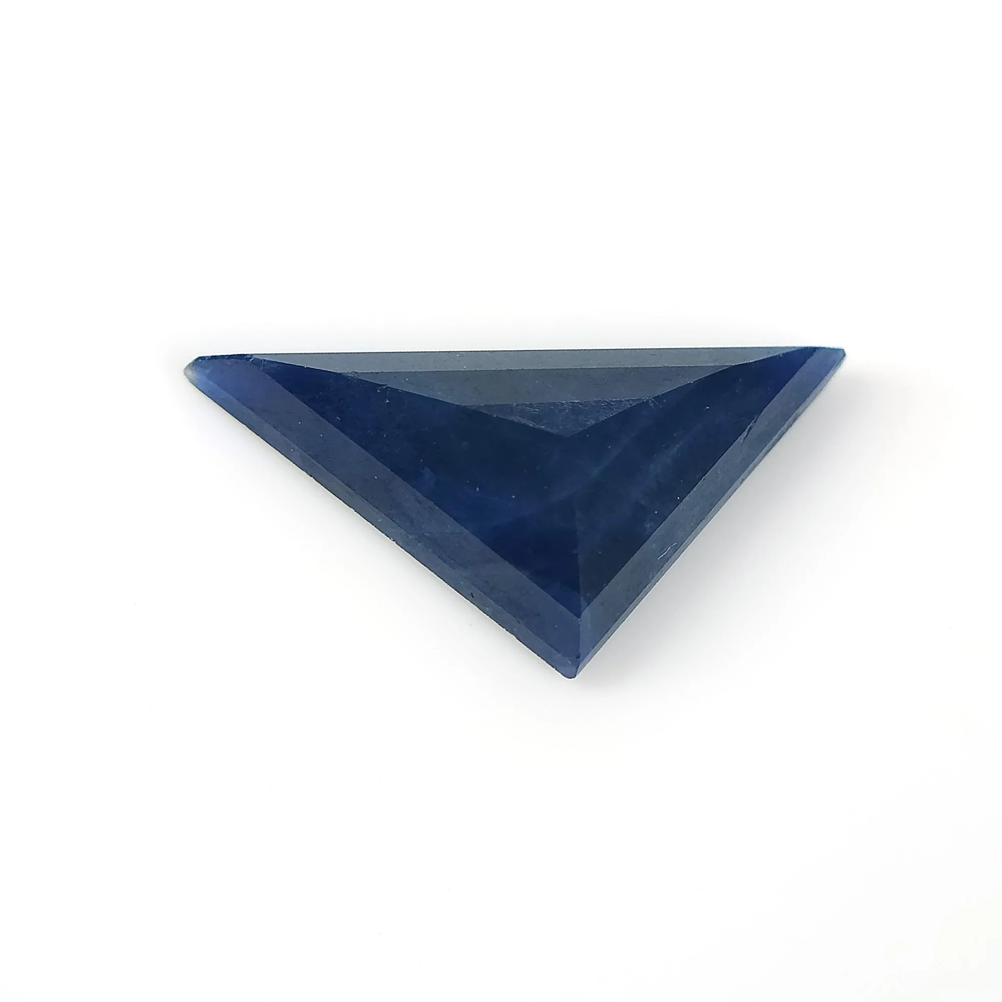 BLUE SAPPHIRE Gemstone Step Cut : 7.35cts Natural Untreated Unheated Sapphire Triangle Shape 11*22mm (With Video)