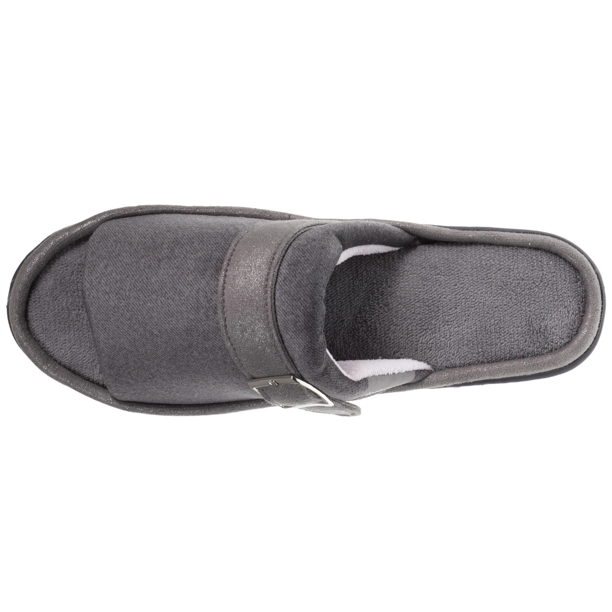 Chaussons sandales talon Femme Gris