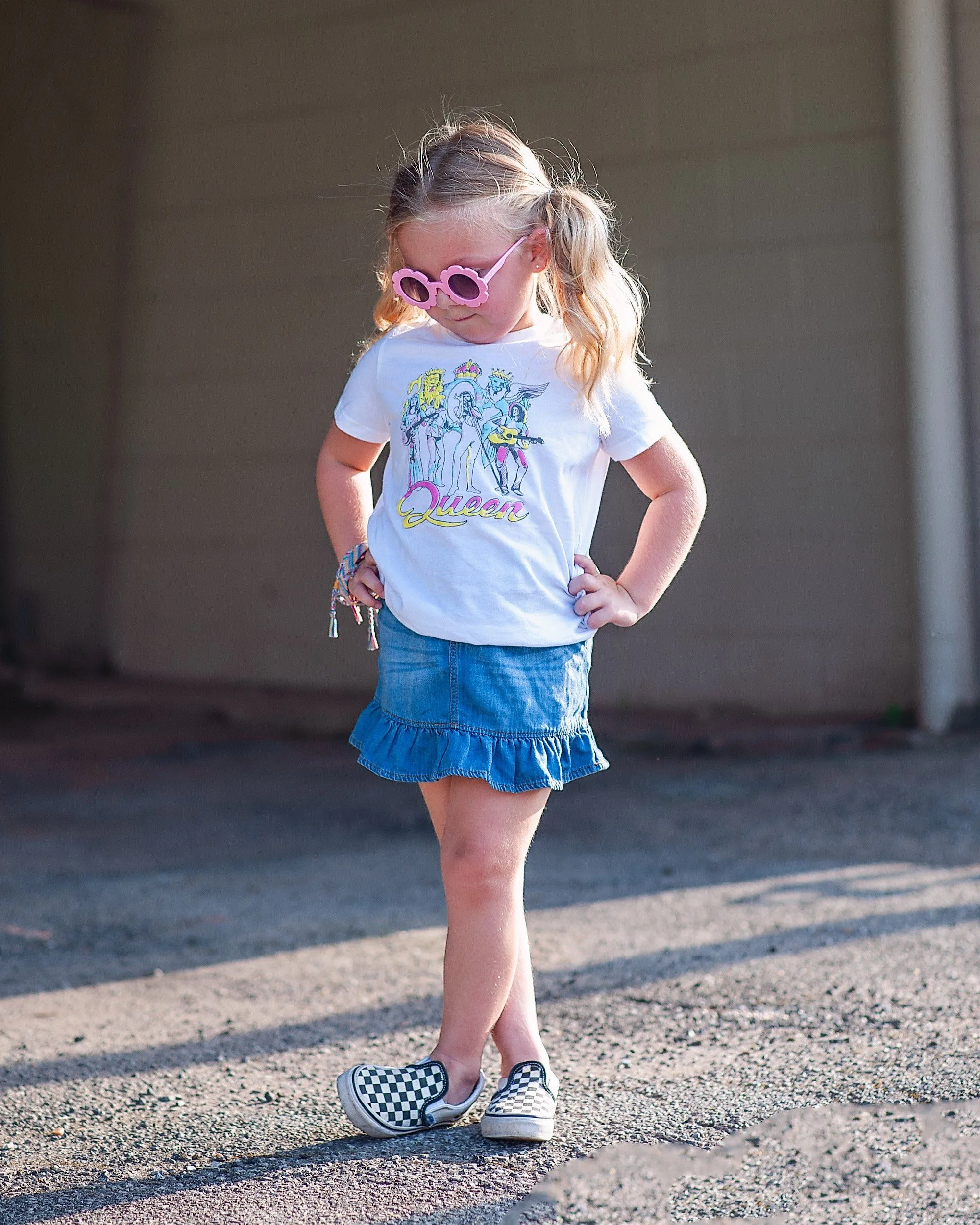 Children's Queen On Stage Puff White Tee