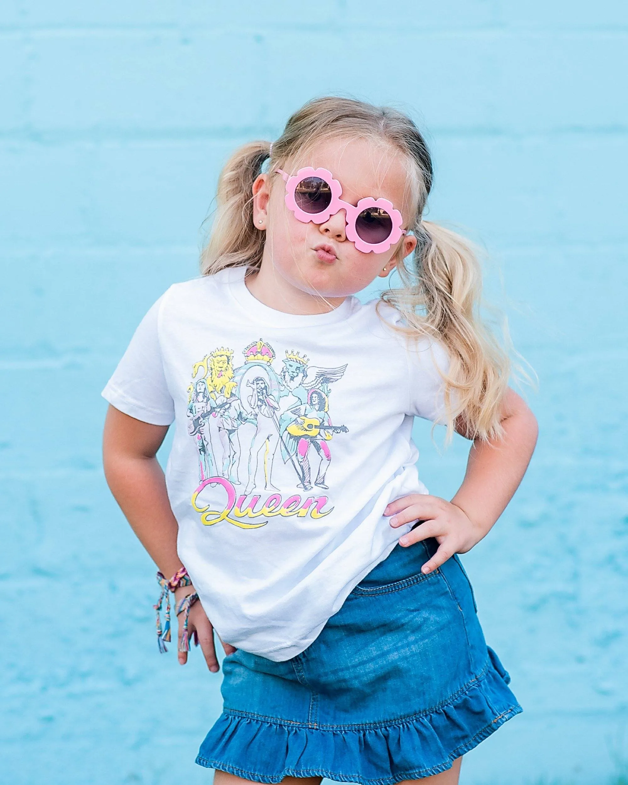 Children's Queen On Stage Puff White Tee