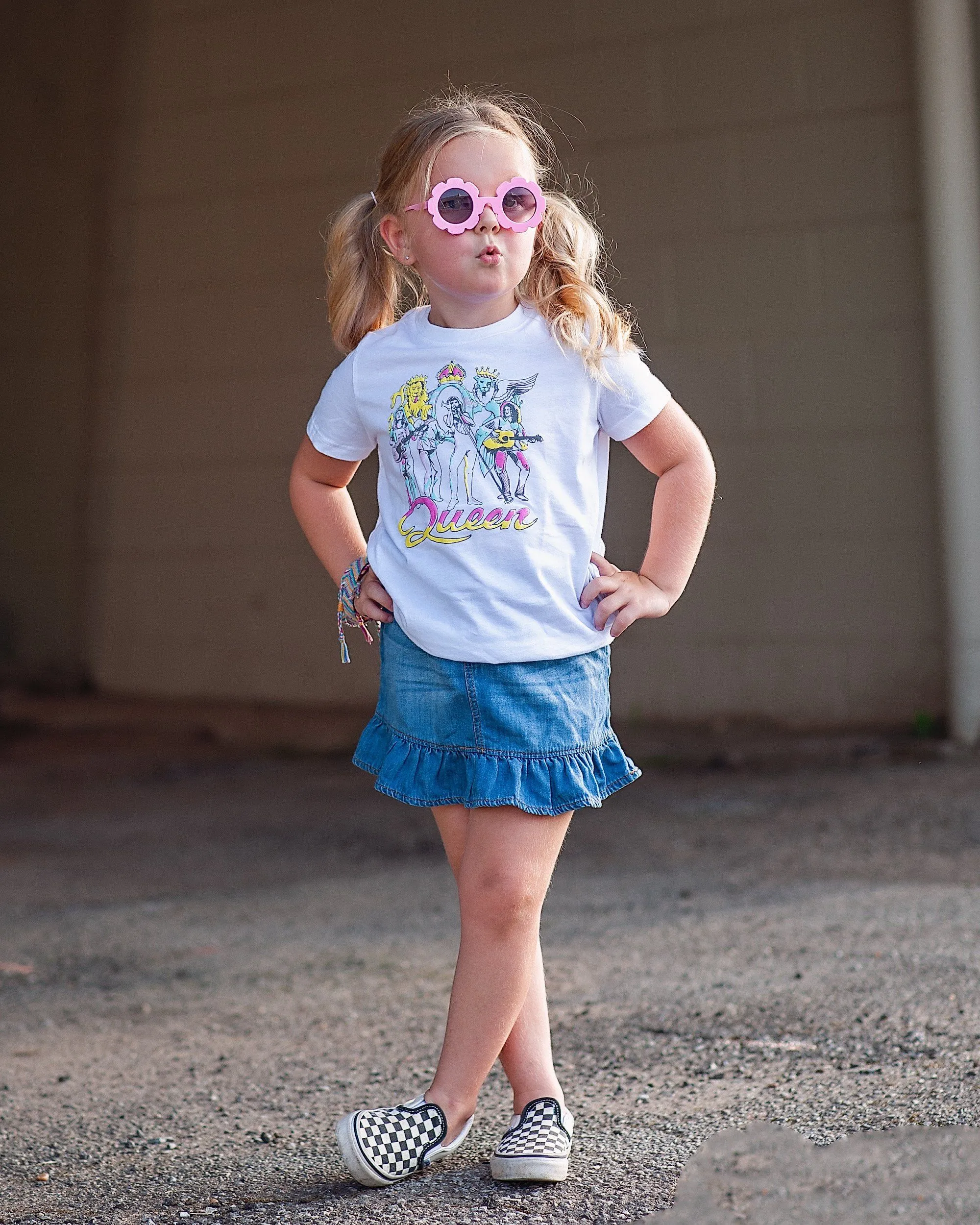 Children's Queen On Stage Puff White Tee