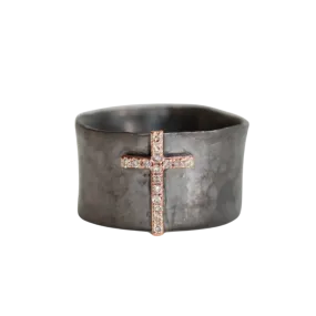 Chunky Diamond Cross Ring