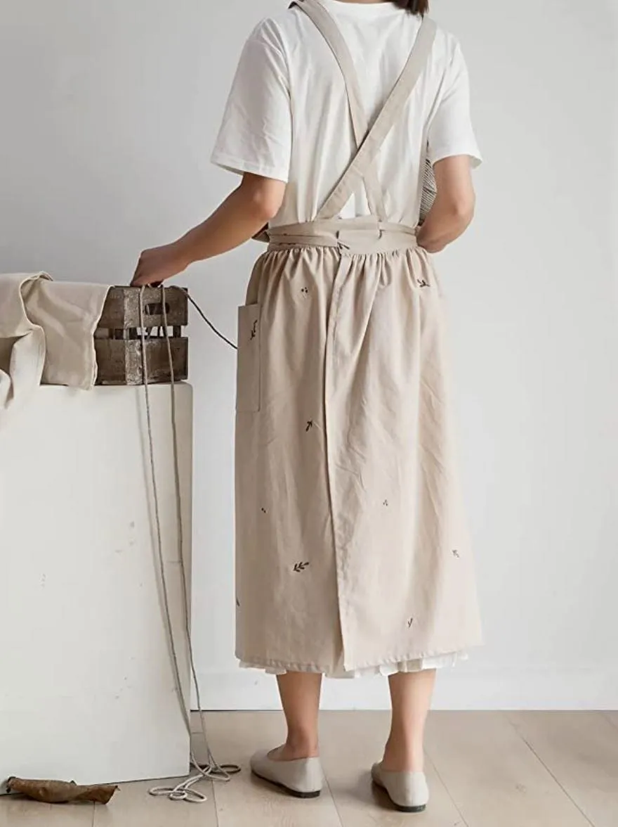 Cotton Linen Apron Pinafore