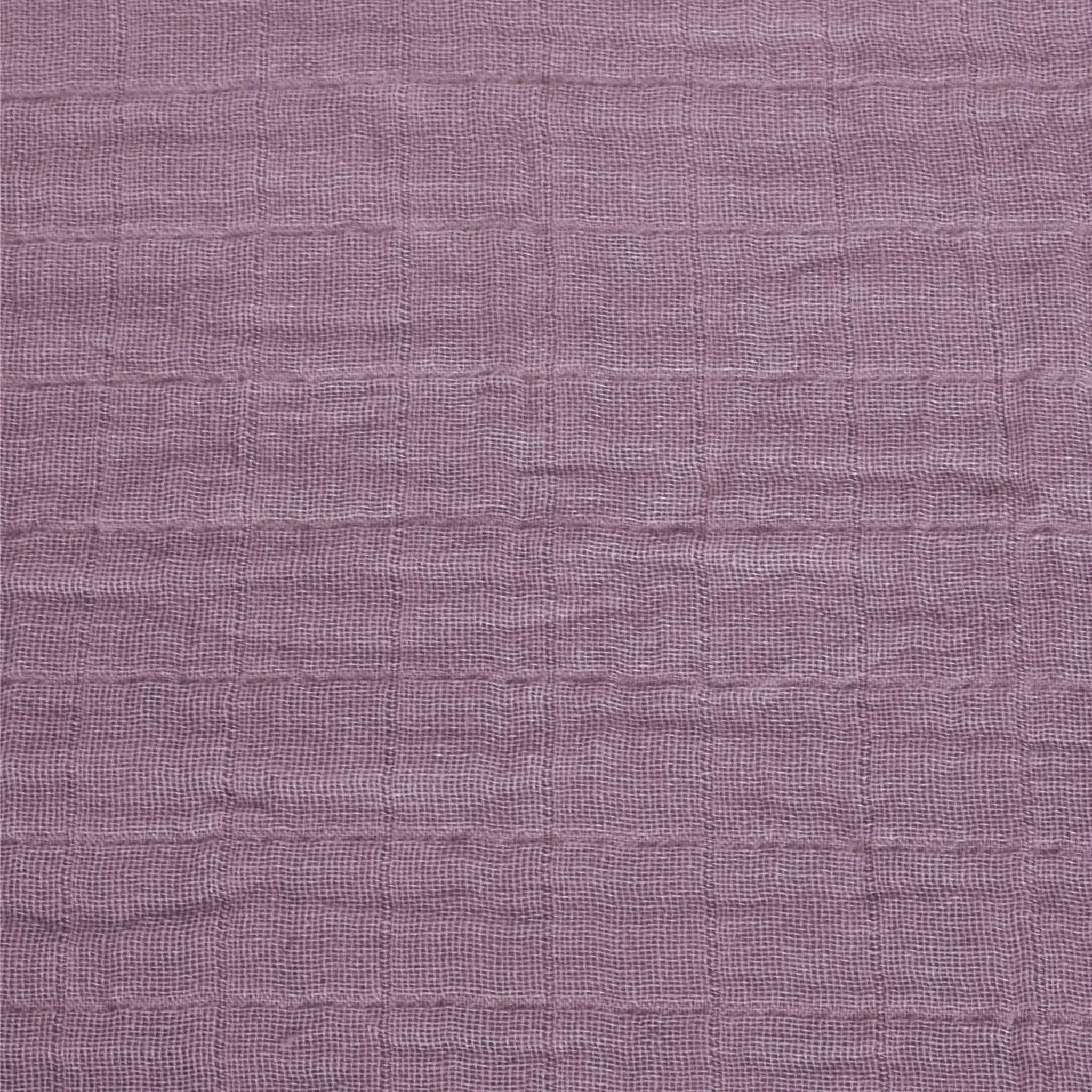 Cotton muslin fitted sheet - Plum