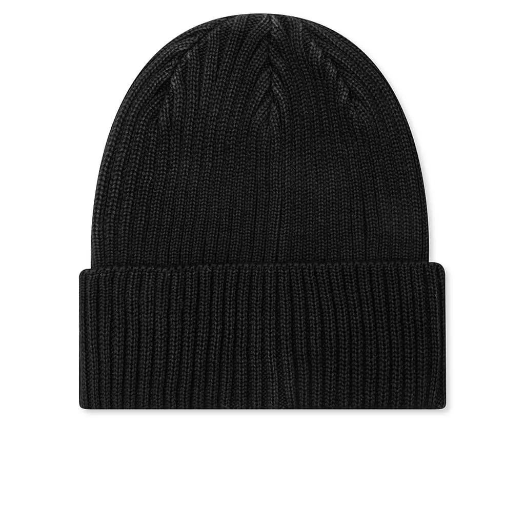 Cotton Rib Beanie - Black