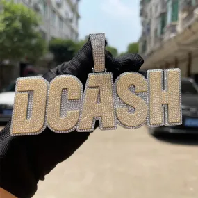 Custom Iced Out Stencil Font Pendant