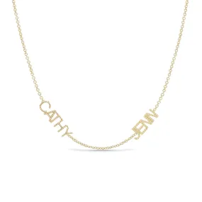 Custom Multiple Diamond Names Necklace