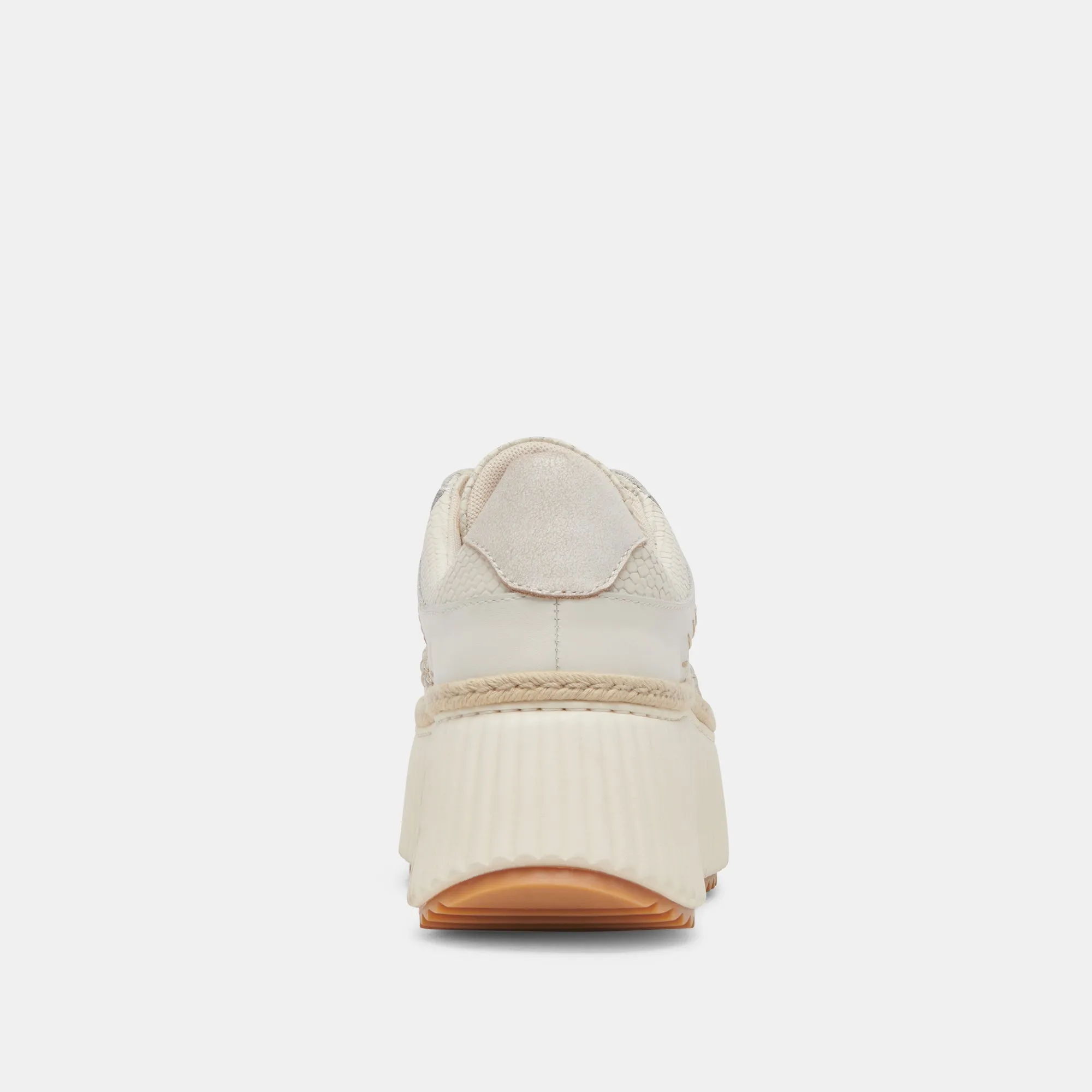 DANDI SNEAKERS OFF WHITE EMBOSSED LEATHER