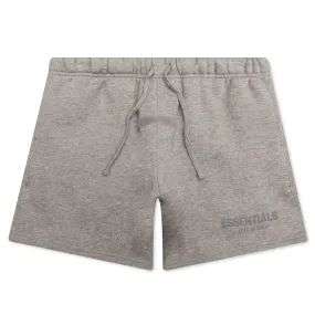 Essentials Kid's Sweatshort - Dark Heather Oatmeal