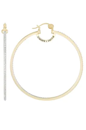 Everlasting Love Hoops with Diamond Embellishments -Extra Large