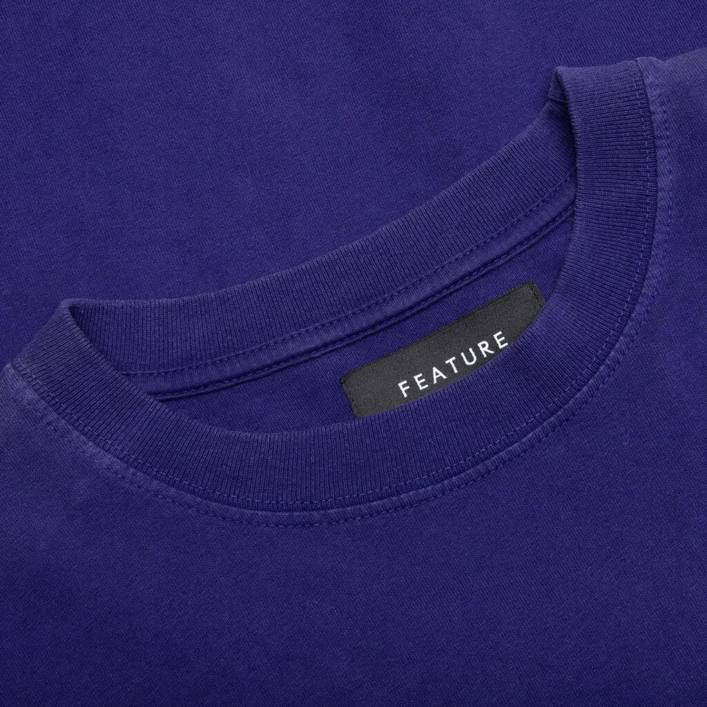 Feature x Wynn Logo Lock Up Tee - Astral Aura Blue