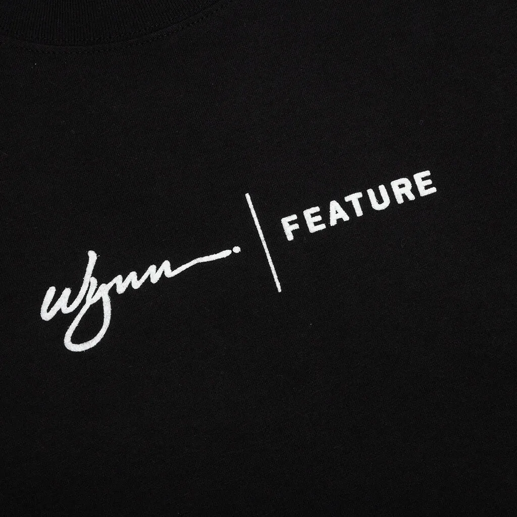 Feature x Wynn Logo Lock Up Tee - Black