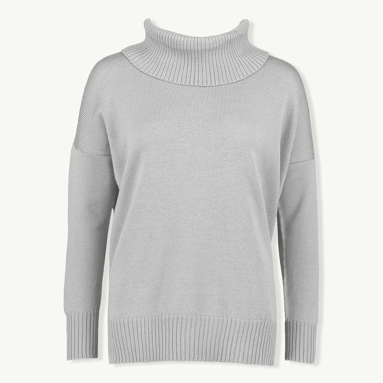 FUNNEL NECK JUMPER SOFT GREY