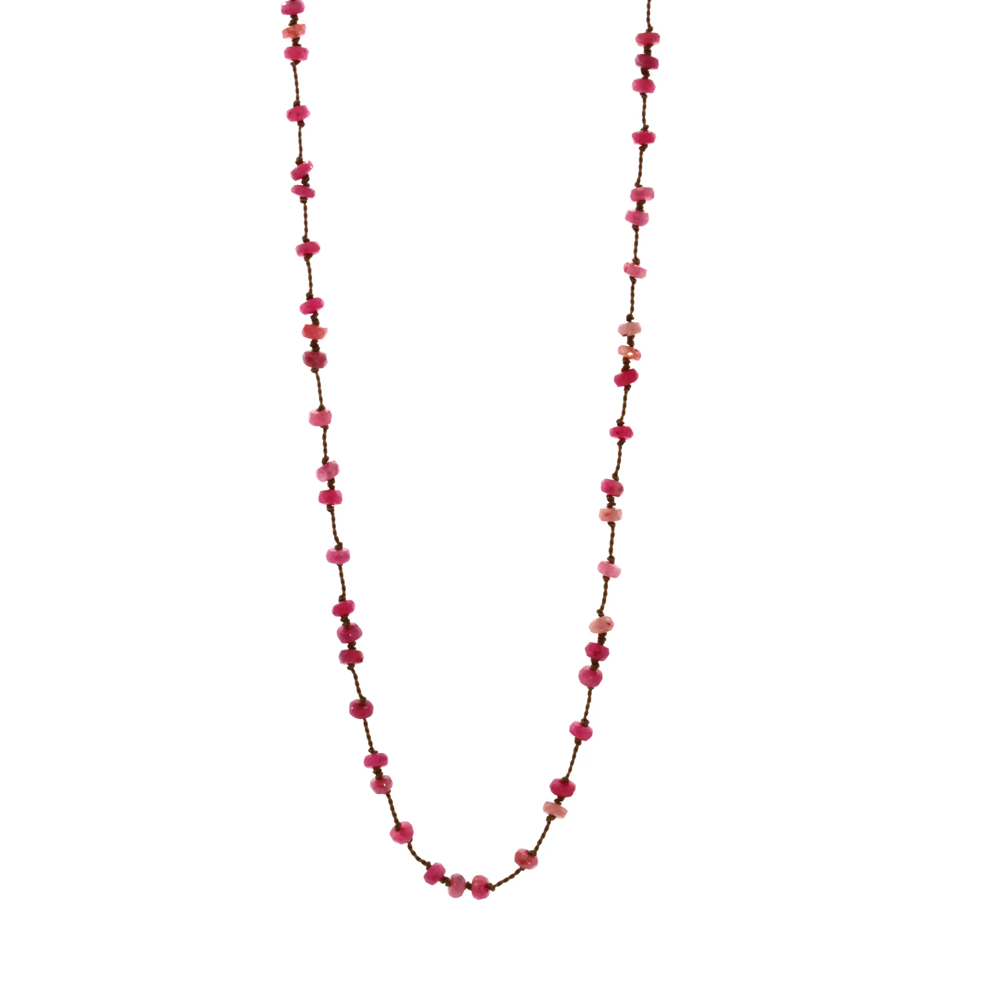 Garnet & Ruby Silk Necklace