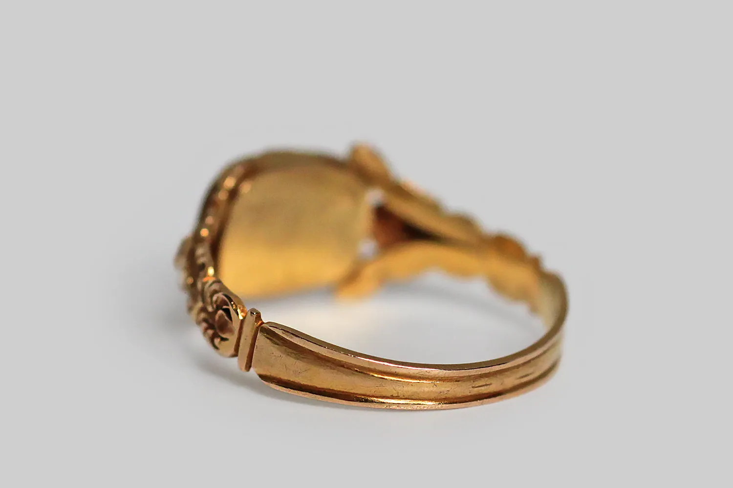 Georgian Floral Creature Mourning Ring