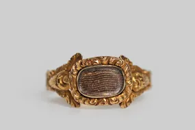 Georgian Floral Creature Mourning Ring