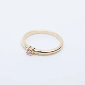 Gold Vermeil Slim Claw Set Pink Sapphire Band