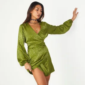 Green Jacquard Mini Vienna Dress Petite