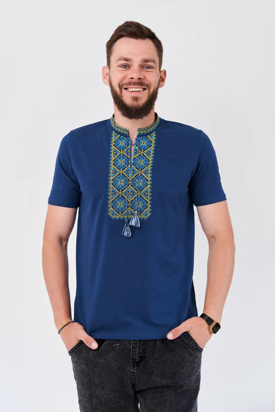 Haydamak Shirt- Blue and Yellow