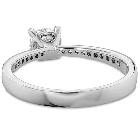 Hearts On Fire Dream Signature Engagement Ring with Diamond Band