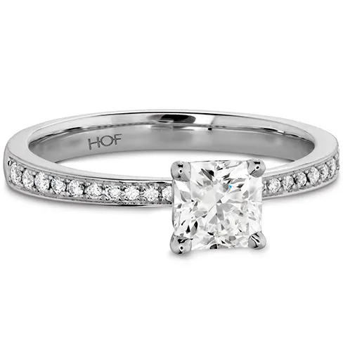 Hearts On Fire Dream Signature Engagement Ring with Diamond Band